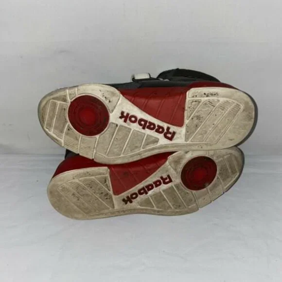 Reebok Commitment Mid RARE RETRO D Silver White Red Shark 8 Vintage